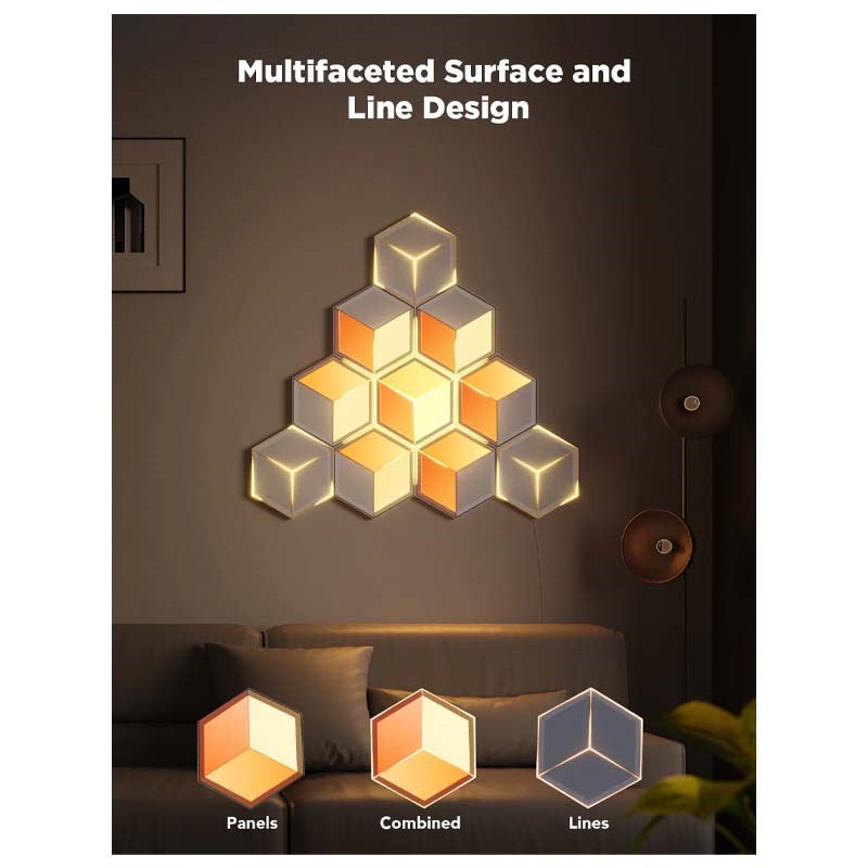 Govee Glide Hexagon Light Panels Ultra 7 Pack - H606A - Meteor Grey Govee Glide Hexagon Light Panels Ultra 7 Pack - H606A - Meteor Grey